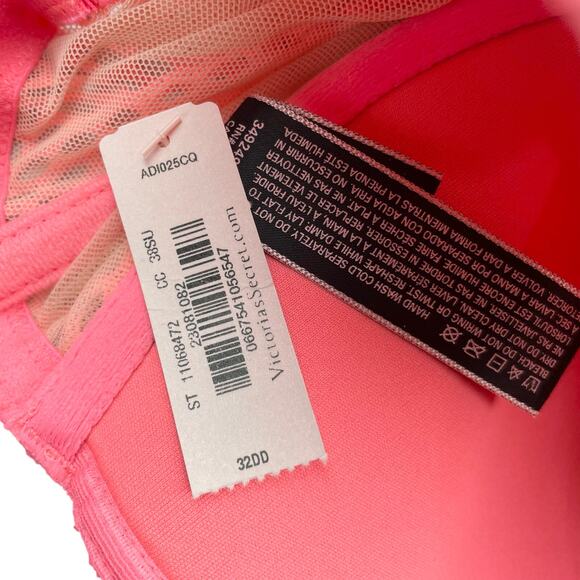 NWT VICTORIA'S SECRET Very Sexy After Dark Crochet Long Line Bra Sz 32DD - Picture 6 of 7